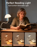 Rechargeable 3-in-1 Clip Desk Lamp – RGB Ambient Light & Adjustable Reading Light with Touch Control