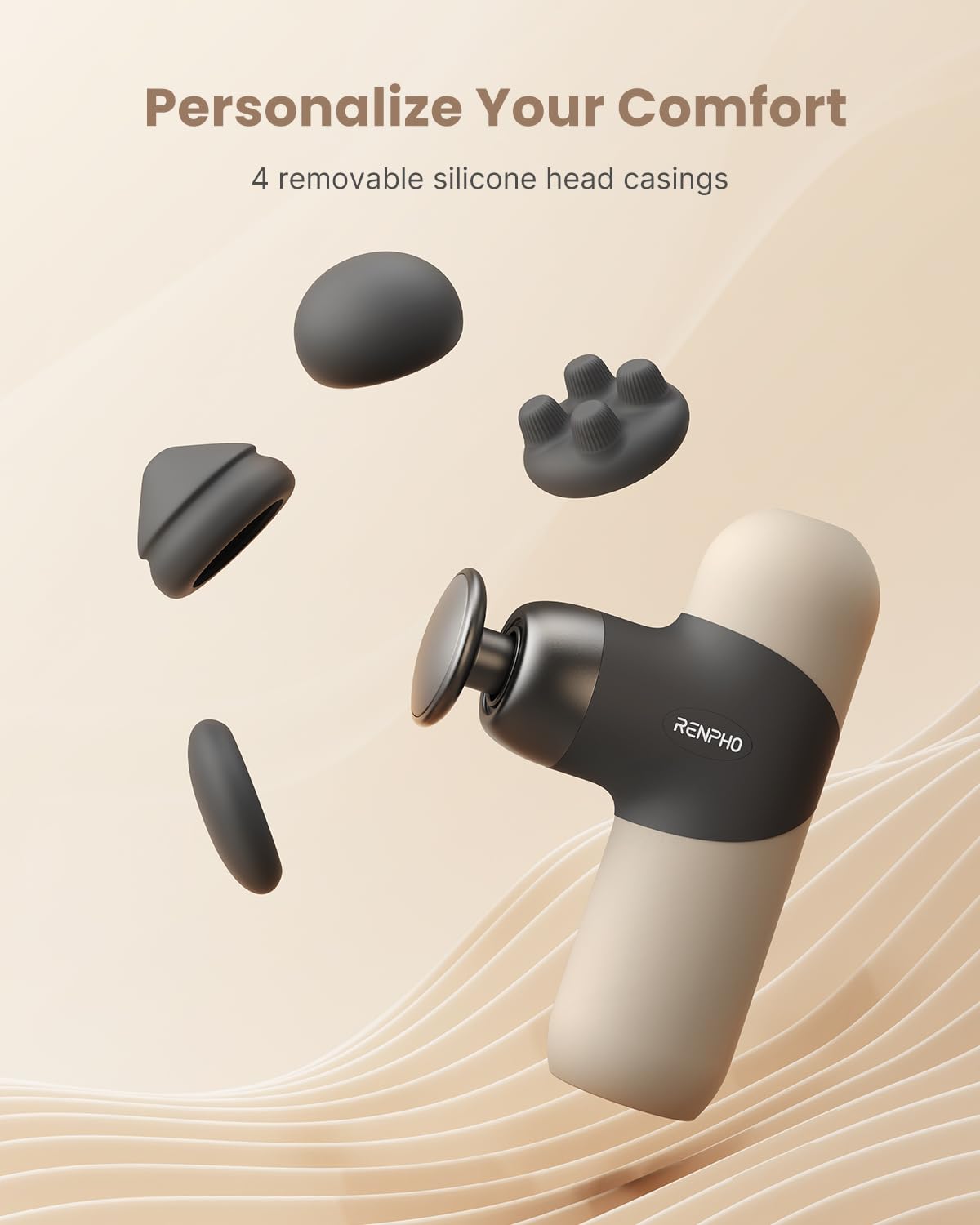Mini Heated Massage Gun – Portable Deep Tissue Percussion Massager with Heat Therapy & 4 Intensity Levels