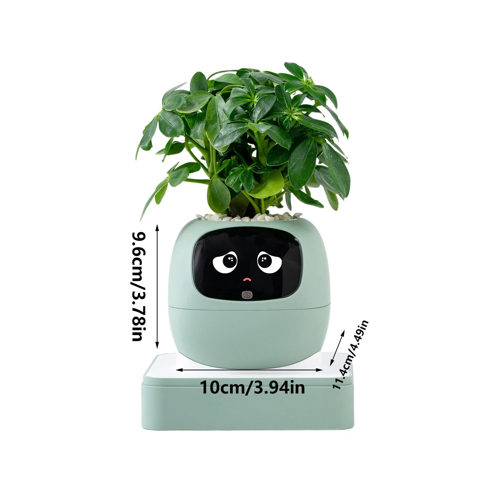 AI Smart Planter with Interactive Display, Plant Health Sensor, Gesture Control, and Animated Expressions for Indoor Plant Care