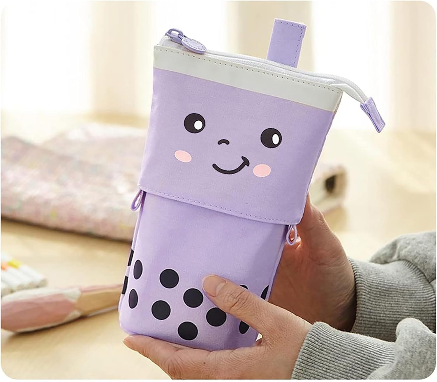 3-Pack Pop-Up Canvas Pencil Cases and Pen Holders