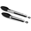 Heat Resistant Silicone Kitchen Tongs with Locking Clip – Stainless Steel Cooking Tongs