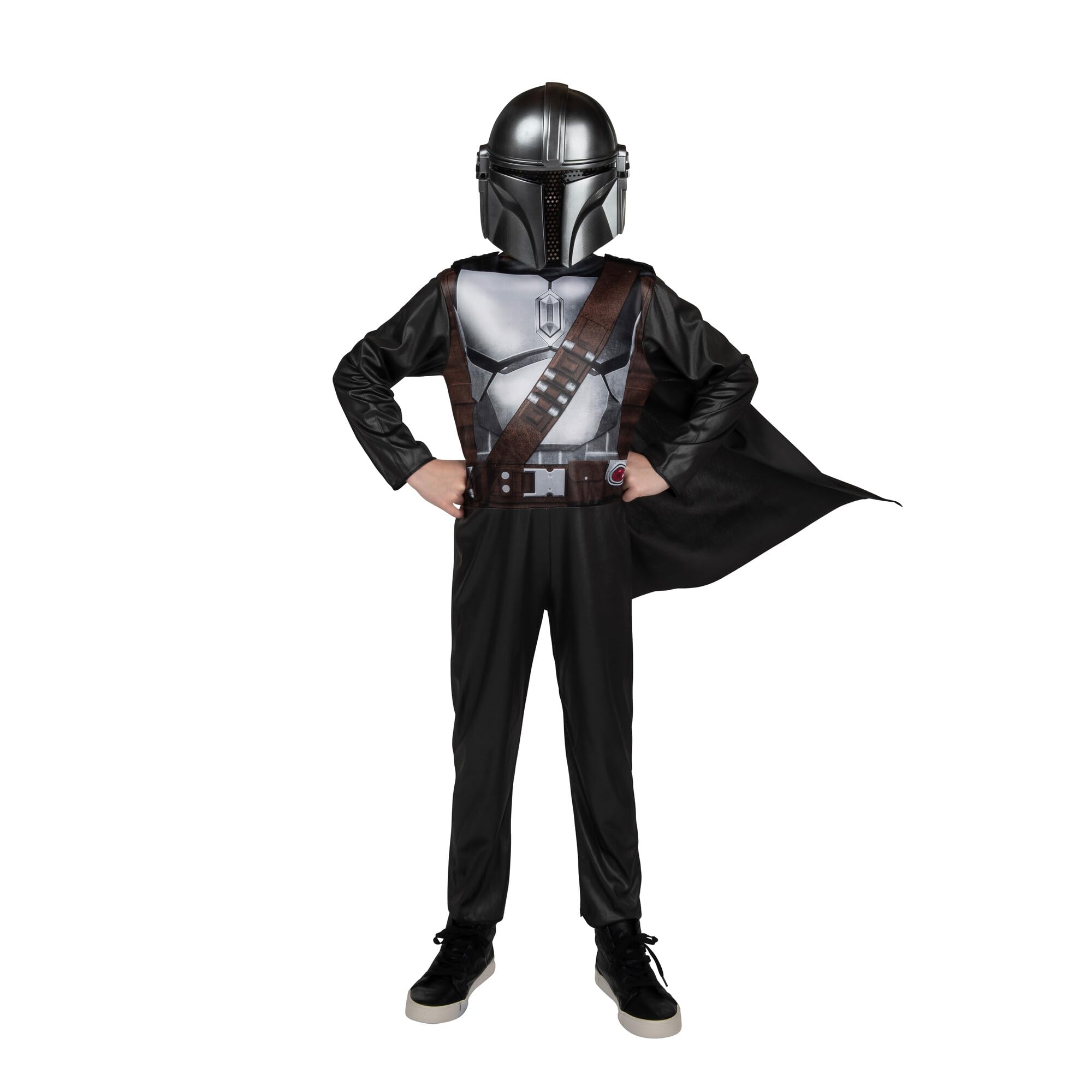 Kids The Mandalorian Costume – Official Star Wars Beskar Armor Outfit with Cape & Mask