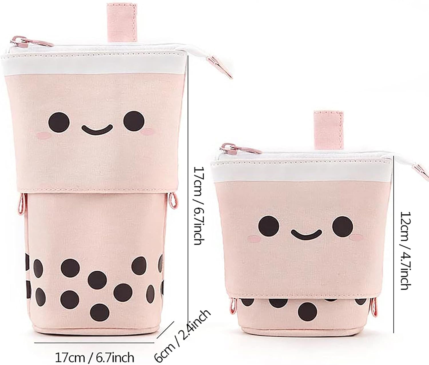 3-Pack Pop-Up Canvas Pencil Cases and Pen Holders
