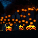 Blinket Mini Pumpkin Flameless Candles – 12 PCS LED Jack-O'-Lantern Set (Style 3)