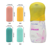 Leak-Proof Silicone Bottle Covers (18-Pack) – Travel Toiletry Protectors for Luggage & Carry-On