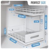 WAKISA Transparent 3-Tier Pull-Out Organizer – Modular Clear Storage Drawers with Adjustable Dividers