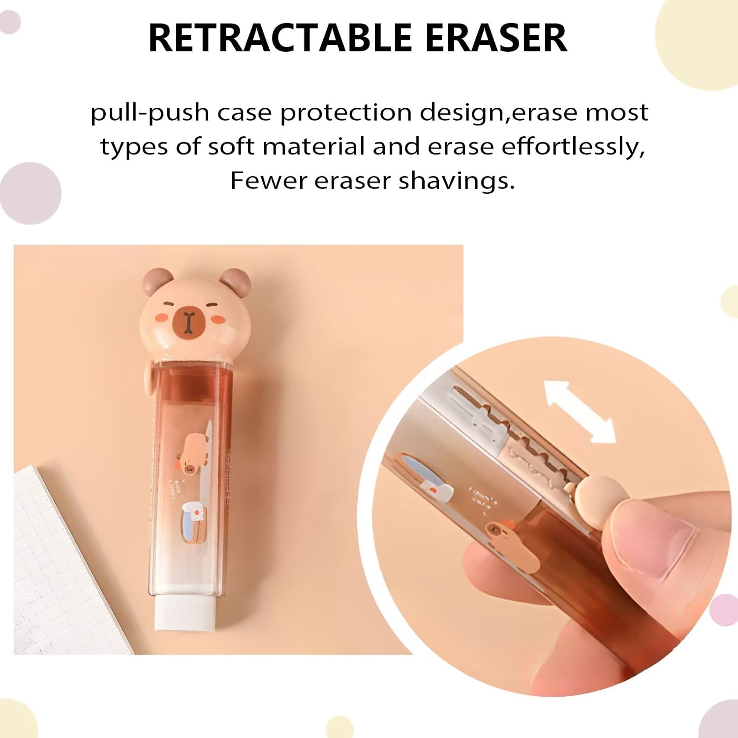 Brown Capybara Desk Tool Set with 120 Page Tabs