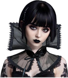 Black Victorian Vampire Lace Collar – Gothic Renaissance Ruffle Neck Accessory for Women