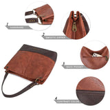 Montana West Hobo Bag for Women – Large Vegan Leather Shoulder Satchel with Contrast Design (Brown)