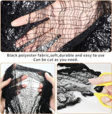 3-Pack Black Creepy Cloth Halloween Decoration Set – 16.4 Yards Spooky Fabric for Indoor & Outdoor Décor