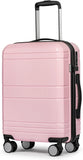Rose Gold 20-Inch Expandable Hardshell Carry-On with TSA Lock