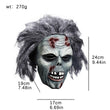 Lofytain Realistic Zombie Mask – Grey Latex Horror Mask for Adults, Scary Undead Halloween Costume Accessory