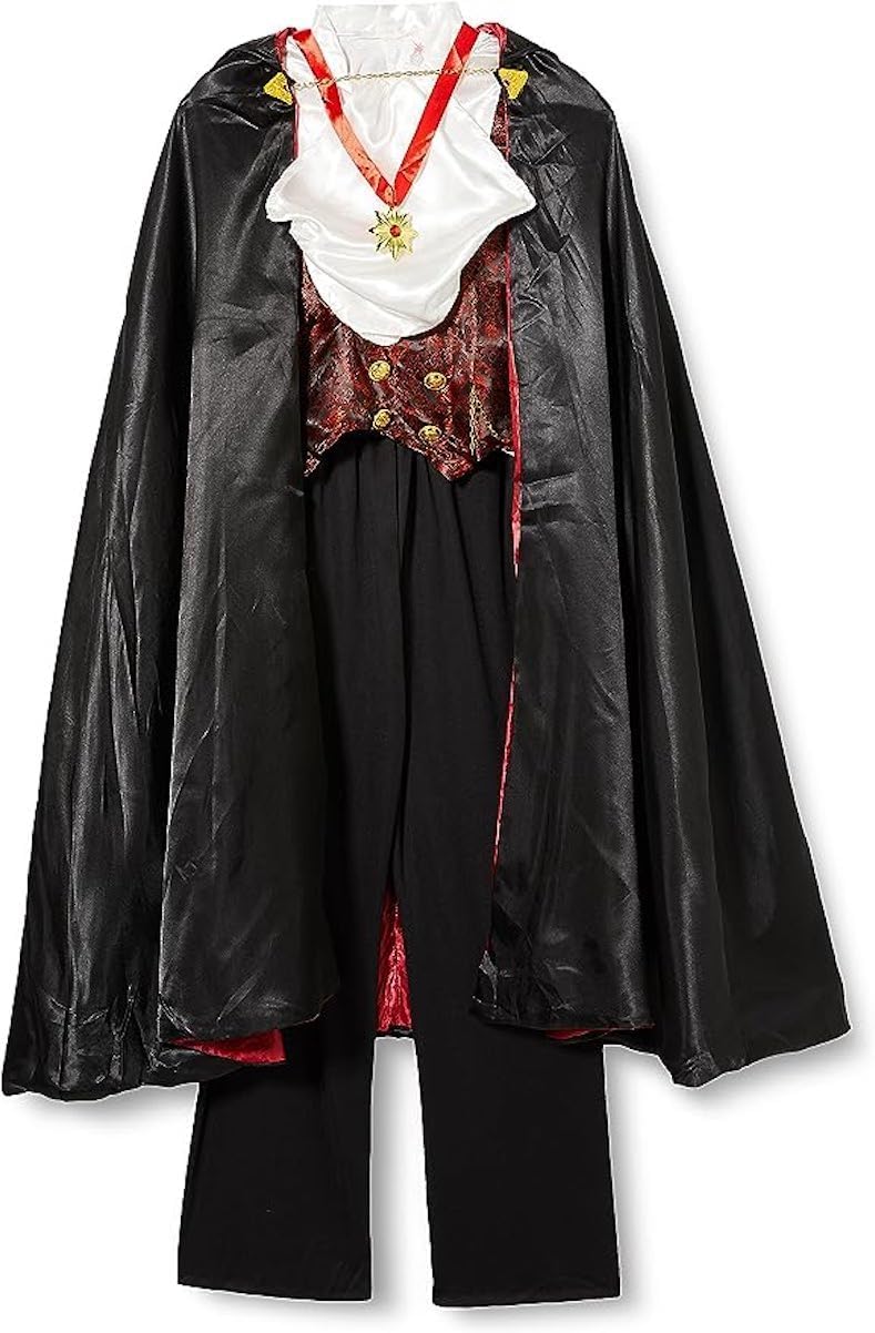 Kids Transylvanian Vampire Costume – Classic Dracula Outfit with Cape, Vest & Medallion