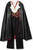 Kids Transylvanian Vampire Costume – Classic Dracula Outfit with Cape, Vest & Medallion