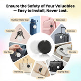 Dual System Bluetooth Tracker Tags 4-Pack, Apple Find My & Google Find Hub Compatible Item Locator with Sound Alert