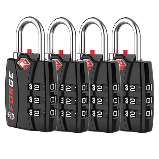 Heavy Duty TSA Approved Luggage Lock with Open Alert Indicator, 3-Digit Combination Travel Security Lock for Suitcases & Bags