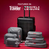 Travel Compression Packing Cubes Set for Luggage, Space Saving Suitcase Organizers with Mesh Panels (6 Pieces)
