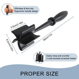 Ergonomic 5-Blade Meat Chopper & Masher for Ground Meat and Mixing