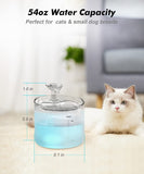 NPET 1.6L Cat Water Fountain with Leaf Spout – Triple Filtration & Ultra-Quiet Circulation (White)