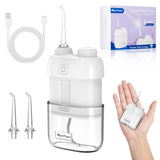 Mini Portable Water Flosser – Foldable Cordless Oral Irrigator with 3 Cleaning Modes & Waterproof Travel Design (White)