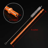 60PCS Halloween Reusable Straws with Cleaning Brush – Orange, Black & Purple Drinking Straws for Parties & Daily Use