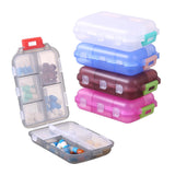 Portable Travel Pill Organizer with 10 Compartments – Compact Weekly Medication Storage Case for Purse, Backpack & Travel