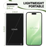 6.5” LCD Writing Tablet with Leather Case – Dual Tone Reusable Digital Notepad (Black & Blue-Green)