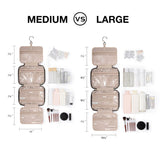 Hanging Toiletry Bag for Travel with Hook, Waterproof Cosmetic Organizer for Toiletries and Makeup