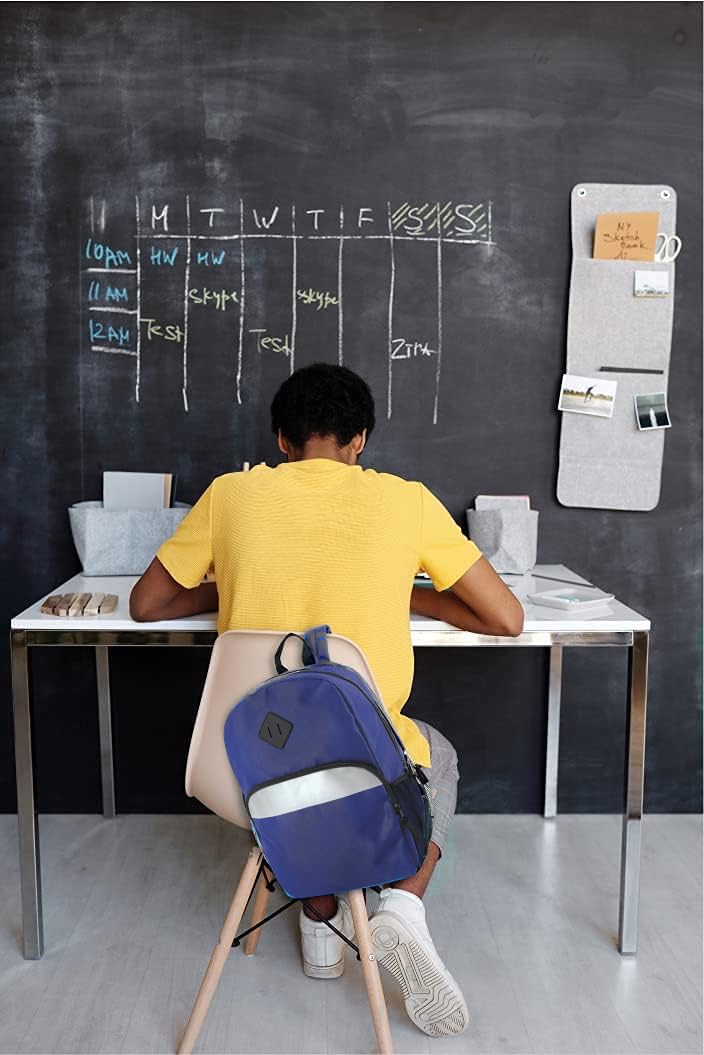 Trail Maker Reflective School Backpack for Kids – Lightweight 20L Bookbag with Safety Stripe (Navy)