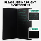 6.5” LCD Writing Tablet with Leather Case – Compact Reusable Digital Notepad (Black)