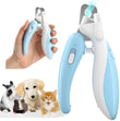 LED Pet Nail Clippers with Safety Light, Stainless Steel Blades, Safety Lock, and Ergonomic Whale-Shaped Handle for Dogs and Cats