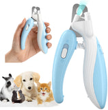 LED Pet Nail Clippers with Safety Light, Stainless Steel Blades, Safety Lock, and Ergonomic Whale-Shaped Handle for Dogs and Cats
