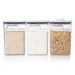 Airtight POP Food Storage Containers – 6-Piece Bulk Pantry Set with Scoops (White)