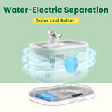 Petlipo Wireless Cat Water Fountain 2.6L with Radar Sensor, Cordless Charging Dock & 7-Layer Filtration System – White
