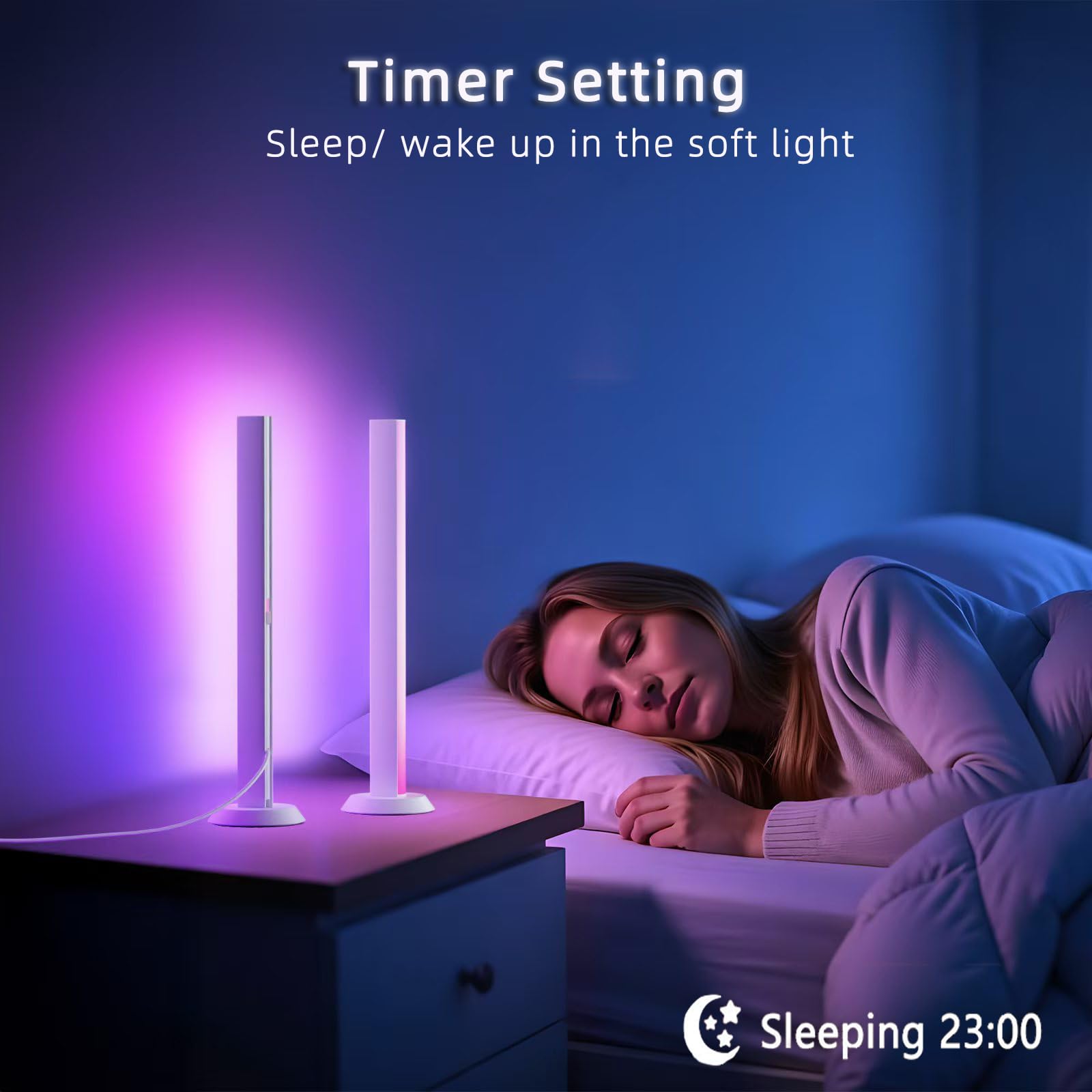 Smart RGB IC Light Bars with Alexa – 16M Colors TV Backlight & Gaming Setup Lights
