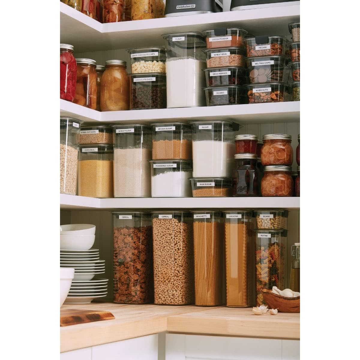 Airtight Pantry Food Storage Container – 16-Cup BPA-Free Stackable Canister (White)