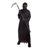 Grim Reaper Halloween Costume for Boys – LED Light-Up Glasses & Full Robe Set 💀⚡