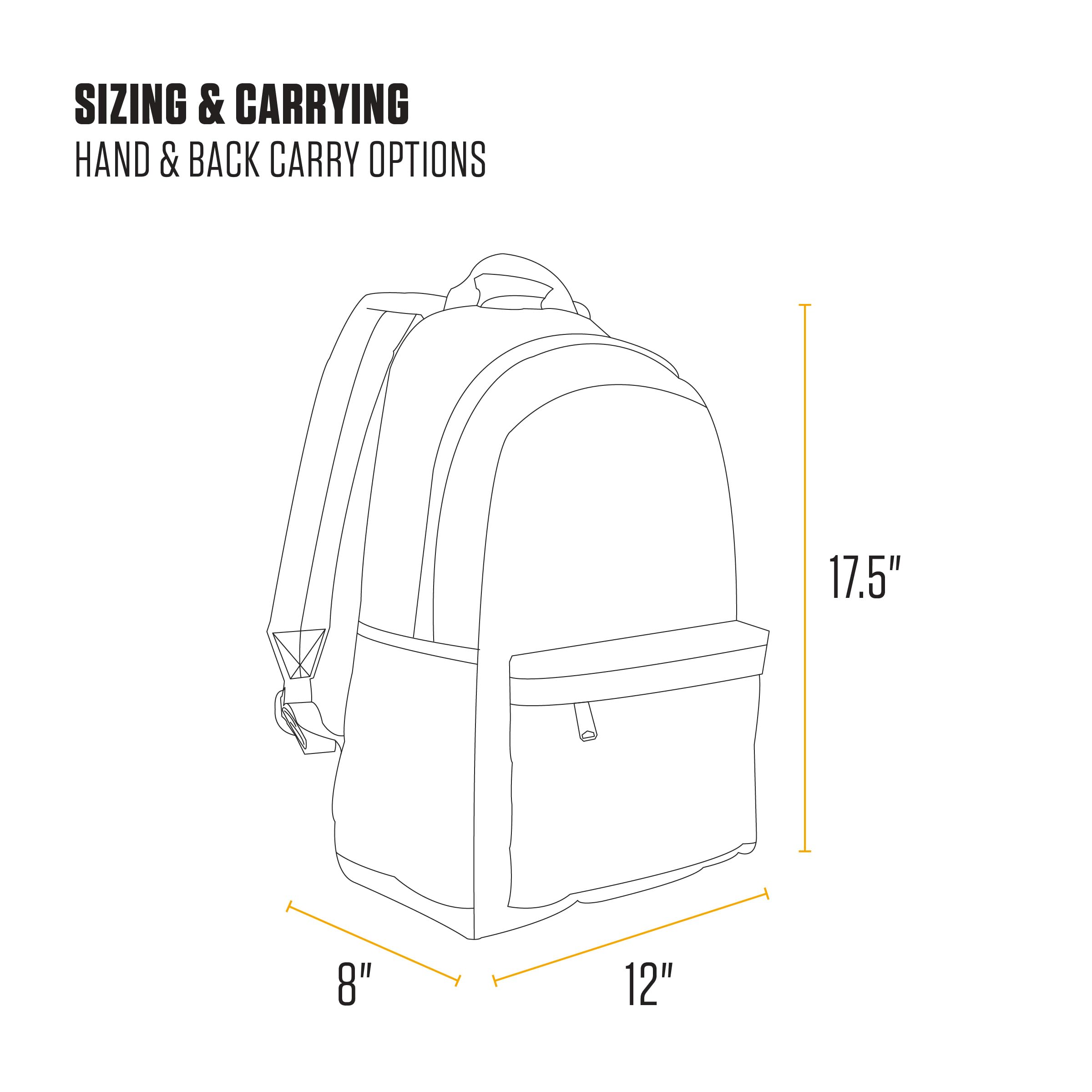 Carhartt 21L Classic Laptop Backpack – Water-Resistant Everyday Pack with 15″ Laptop Sleeve (Black)