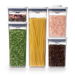 Airtight POP Food Storage Containers Set – 5-Piece Stackable Pantry Canisters (White)