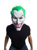 DC Comics The Joker Adult Mask – Official Licensed Vacuform Clown Mask with Plush Green Hair