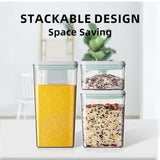 One-Touch POP Airtight Food Storage Containers – 6 Piece Stackable Kitchen Canister Set
