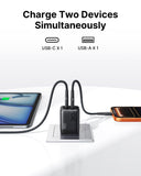 INIU 30W GaN Fast Charger – Dual Port USB-C Wall Charger with Fast Charging Cable