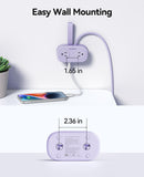 7-in-1 Travel Power Strip with USB-C – Portable Extension Cord with 4 AC Outlets & Flat Plug