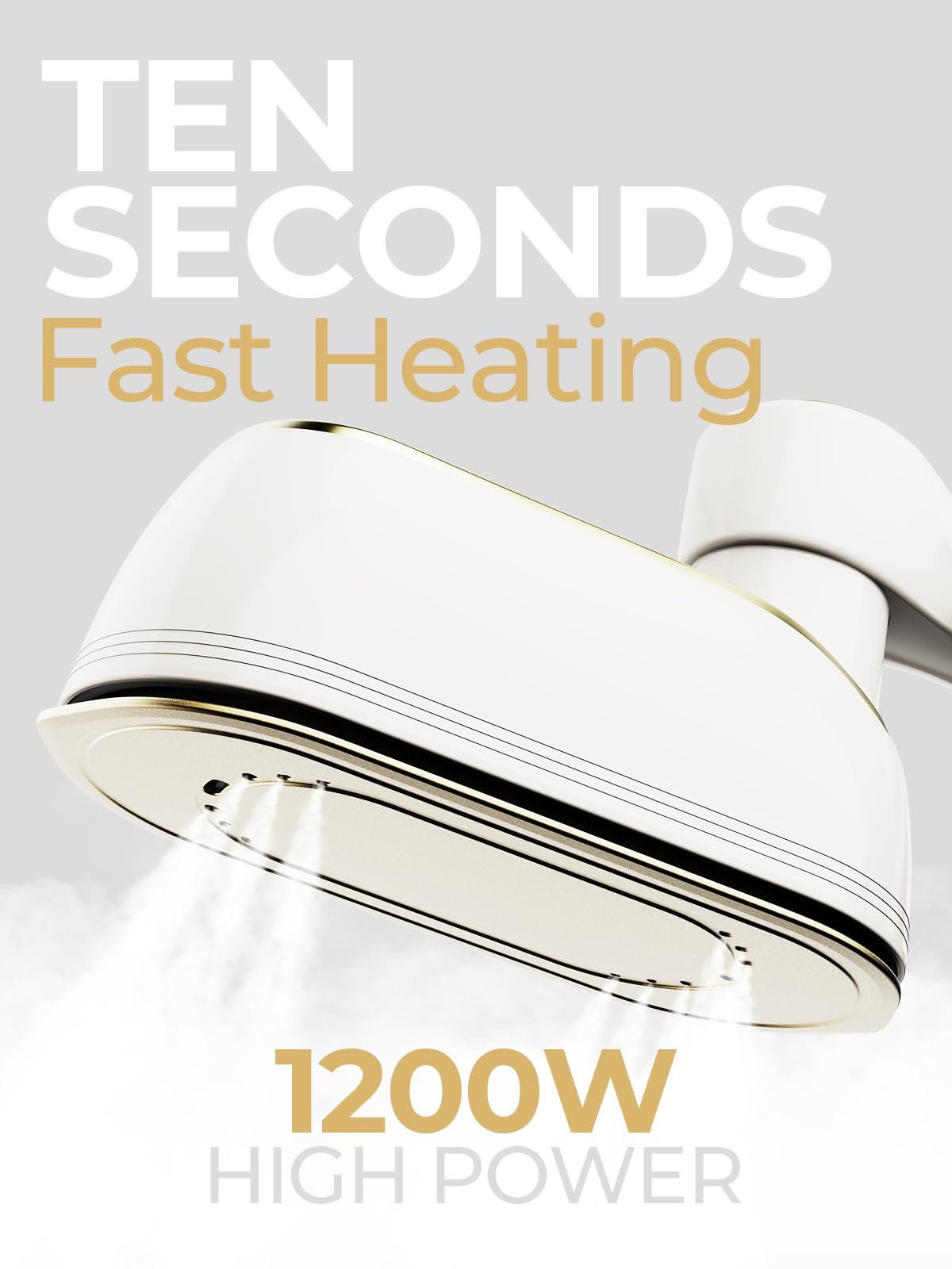 Foldable Travel Garment Steamer Iron 1200W with LCD Display and Multi-Level Steam Control