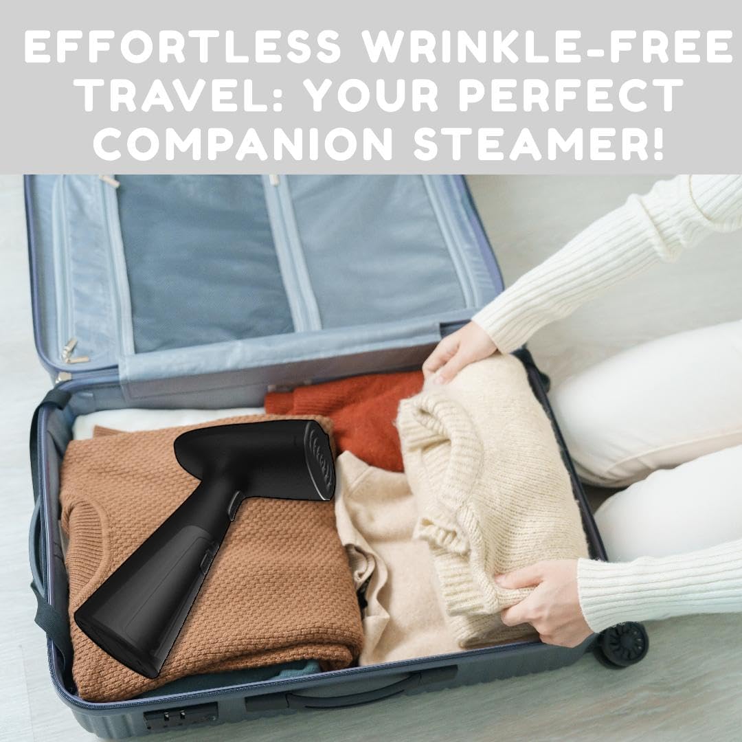 Professional Handheld Garment Steamer with Fast Heat, Leakproof Portable Wrinkle Remover for Travel & Home Use