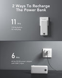20000mAh Power Bank with Built-in AC Wall Plug & Cables – 22.5W Fast Charging Portable Charger with LED Display for iPhone, Samsung & USB Devices