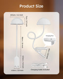 Rechargeable 3-in-1 Clip Desk Lamp – RGB Ambient Light & Adjustable Reading Light with Touch Control