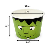 Halloween Snack Cups – 60 Pack Dessert Treat Cups with Pumpkin, Ghost, Frankenstein & Vampire Designs (10oz, Multicolor)