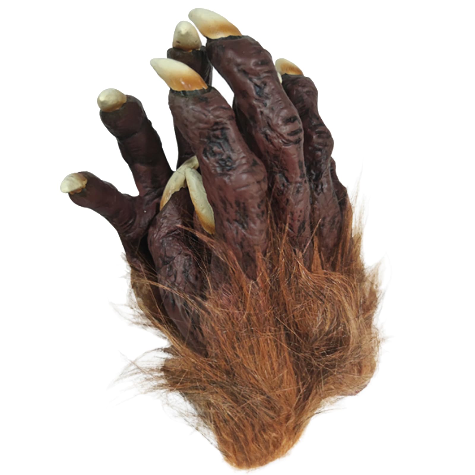 Werewolf Claw Gloves – Realistic Brown Wolf Paws for Halloween, Cosplay & Masquerade Parties