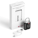TSA Approved Fingerprint Luggage Lock with USB Rechargeable Battery, Keyless Biometric Cable Lock for Travel & Bags